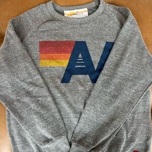 Aviator Nation Gray Sweatshirt with Colorful Logo